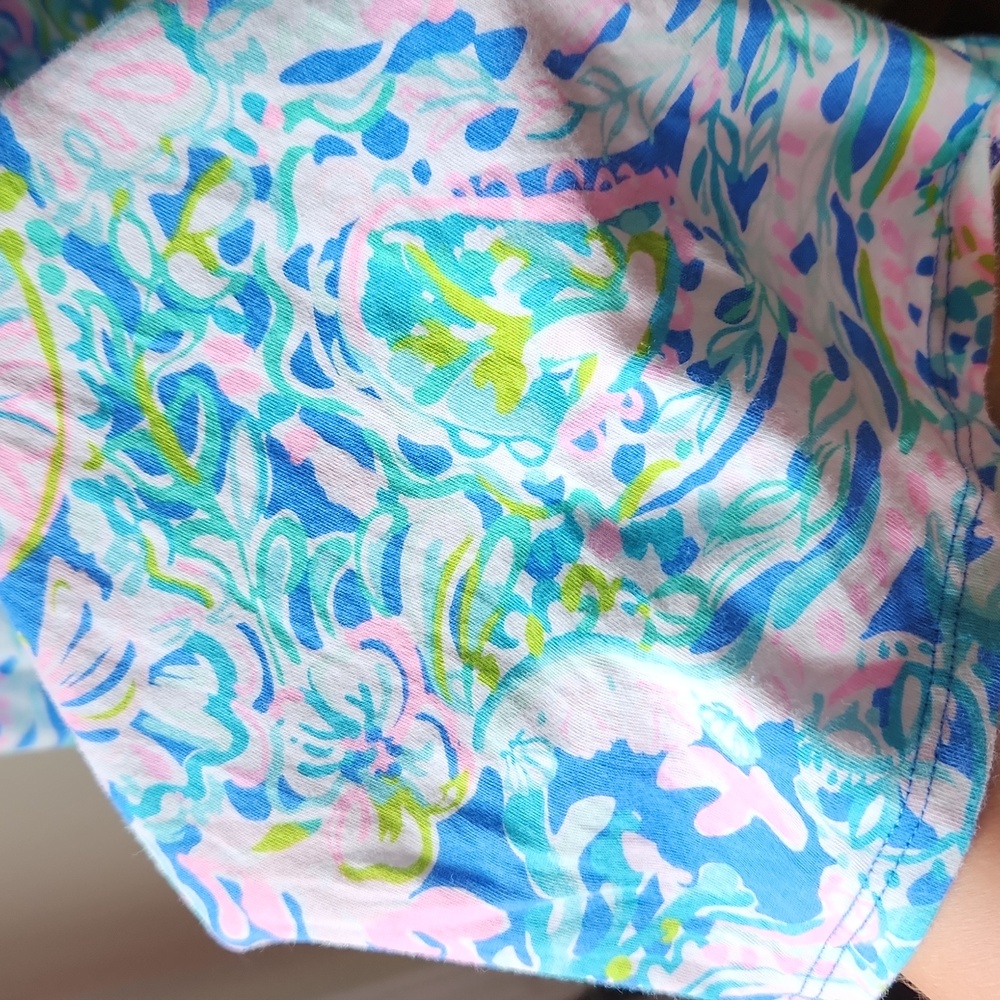Lilly Pulitzer Blue Pink Green Paisley Tiered Sundress - Picture 9 of 15